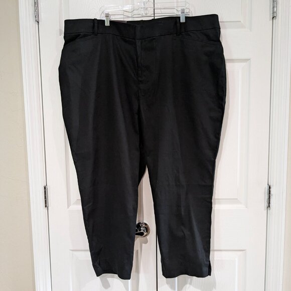 Ava & Viv Women's Stretch Ankle Pants, Plus Size 26, Black, High Rise, NWT - Picture 2 of 13